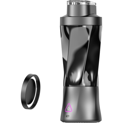 Cordless Portable Blender, 700ml Capacity, Suitable for Milkshakes and Smoothies, Personal Blender with 6000mAh High-Capacity Battery - Black