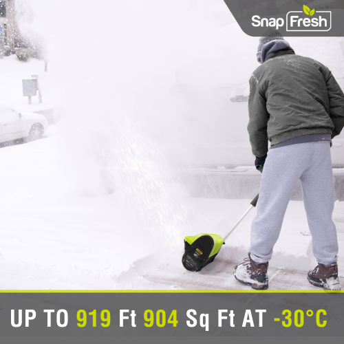 Souffleuse à neige électrique sans fil de 12&nbsp;po 20&nbsp;V de SnapFresh avec deux batteries 4,0&nbsp;Ah et chargeur rapide