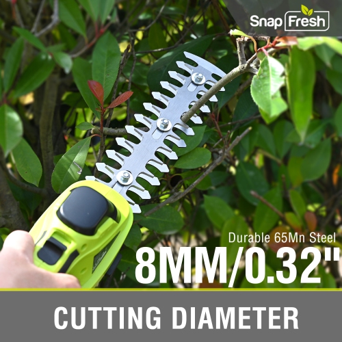 SnapFresh 20V Cordless Hedge Trimmer 2 in 1 Hedge Trimmer and Grass Shears with 2.0Ah Battery and Fast Charger