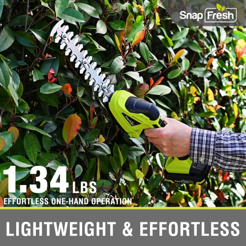 SnapFresh 20V Cordless Hedge Trimmer 2 in 1 Hedge Trimmer and Grass Shears with 2.0Ah Battery and Fast Charger