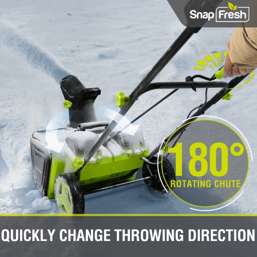 Souffleuse à neige électrique sans fil de 20&nbsp;po 40&nbsp;V de SnapFresh avec deux batteries 5,0&nbsp;Ah et chargeur rapide