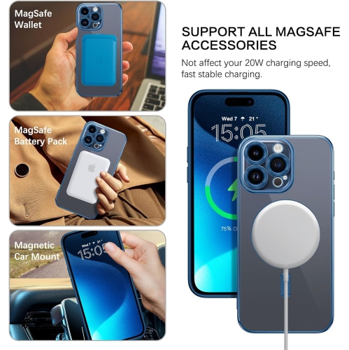 Tasnim iPhone 14 Pro Case, Compatible with MagSafe, Military-Grade Protection, Resists Yellowing and Scratches, Magnetic Phone Case for iPhone 14 Pro