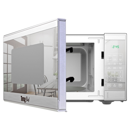 Countertop Microwave Oven, 900W, 0.9 Cu Ft, Digital Touch Controls, Stainless Steel