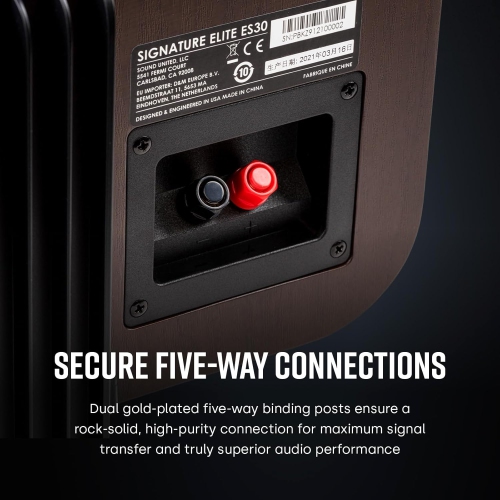 Polk Audio Signature Elite ES30 Center Channel Speaker - Hi-Res Audio Certified, Dolby Atmos & DTS:X Compatible, 1" Tweeter & Two 5.25" Woofers, Dual