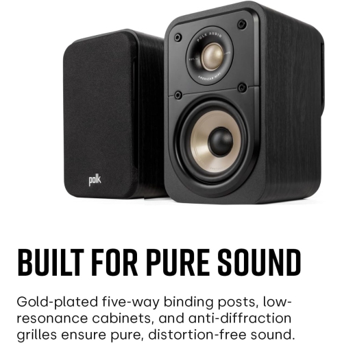 Polk Audio Signature Elite ES10 Surround Loudspeaker -Hi-Res Audio Certified,Dolby Atmos & DTS:X Compatible, 1" Tweeter & 4" Woofer,Power Port