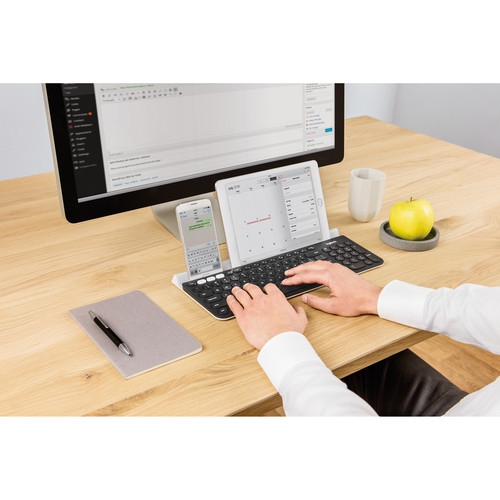 Refurbished - Logitech K780 Multi-Device Wireless Keyboard for Computer, Phone & Tablet - Speckles (920-008025)