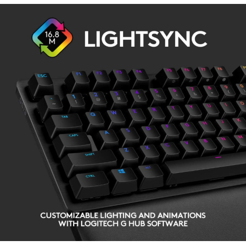Refurbished - Logitech G513 Carbon LIGHTSYNC Wired RGB Mechanical Gaming Keyboard with GX Brown Switches - Tactile (920-009321)