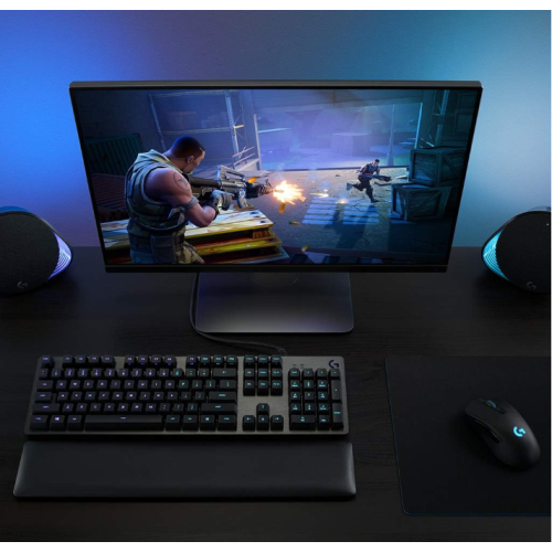 Refurbished - Logitech G513 Carbon LIGHTSYNC Wired RGB Mechanical Gaming Keyboard with GX Brown Switches - Tactile (920-009321)