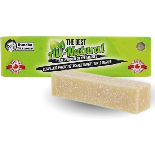 BunchaFarmers, bâton de détachant entièrement naturel biodégradable écologique 100% , jaune