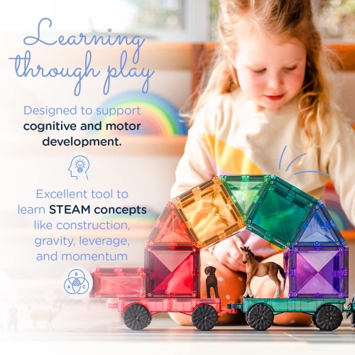 Connetix 202-piece Magnetic Tiles Mega Pack - Pastel