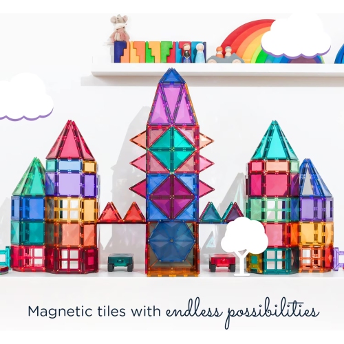 Connetix 202-piece Magnetic Tiles Mega Pack - Pastel