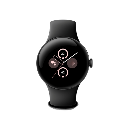Boîte ouverte - Pixel Watch 2 de Google - Wi-Fi - Boîtier en aluminium noir mat/Bracelet sport obsidienne