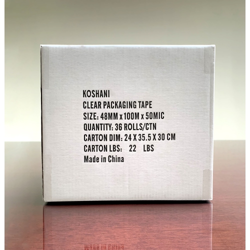 Ruban d'2&nbsp;mil emballage transparent haut de gamme HS, 1 boîte, 1,9&nbsp;po de largeur, ruban d'emballage robuste et durable pour l'expédition et