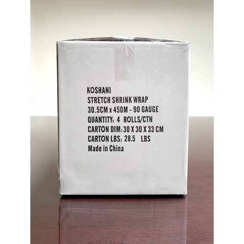 Enveloppe extensible haut de gamme HS, 1 boîte, 12&nbsp;po x 1476 pi, film transparent de calibre 90 – robuste, autocollant autoadhésif pour