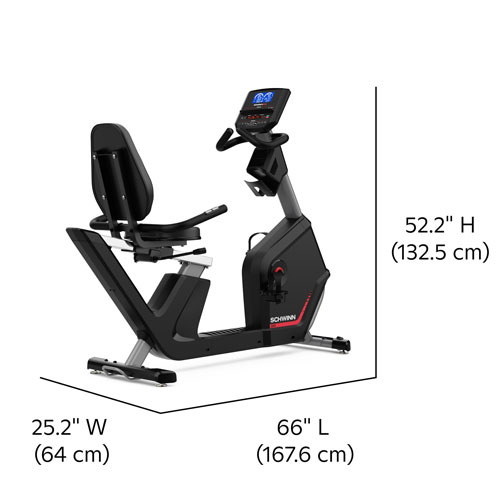 Vélo à position allongée 280 de Schwinn Fitness - Abonnement gratuit de 2 mois à JRNY*