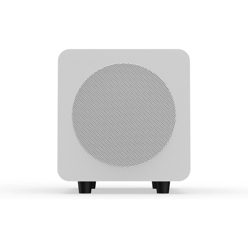 Kanto SUB6 Sealed Powered Subwoofer | 200W Peak Power | 6” Woofer | Quick & Accurate Bass | Ultra-Compact Design | Matte White w/White Grille
