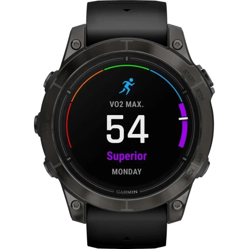 Refurbished - Garmin Epix Pro Watch - 47 mm - Sapphire Edition - Carbon Grey DLC Titanium with Black Band