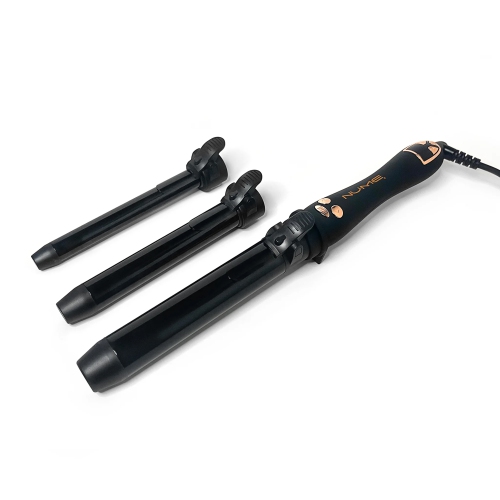 NUME Automatic Rotating Curling Iron Set – 3 Barrel Sizes