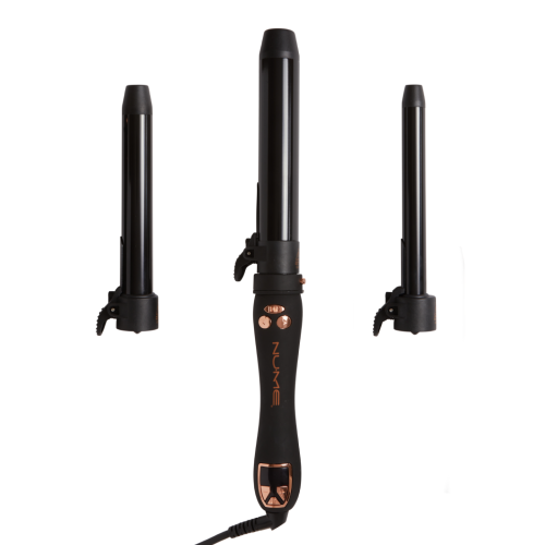 NUME Automatic Rotating Curling Iron Set – 3 Barrel Sizes