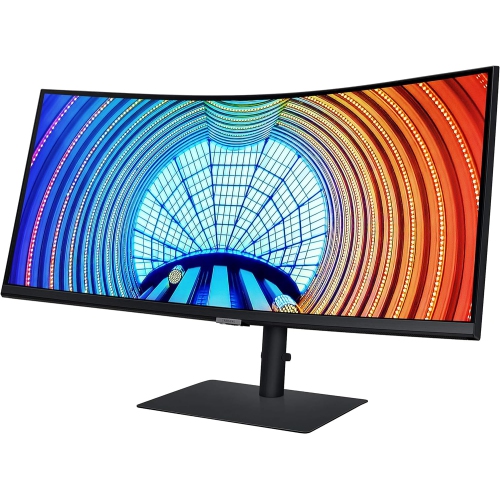 Samsung 34” Curved Ultra-Wide QHD 1000R, 350 nits, HDR, USB-C 90W, HDMI, DisplayPort, LAN, USB Hub, Pivot & Height Adjustable