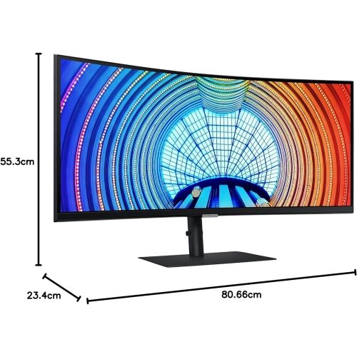 Samsung 34” Curved Ultra-Wide QHD 1000R, 350 nits, HDR, USB-C 90W, HDMI, DisplayPort, LAN, USB Hub, Pivot & Height Adjustable
