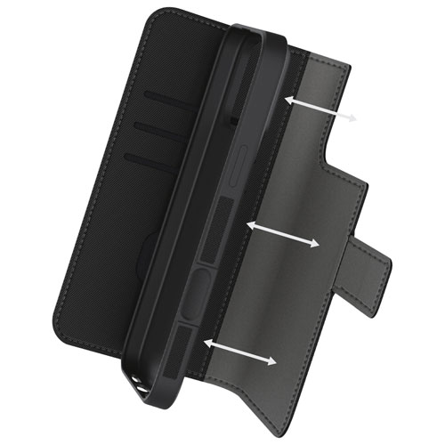 Étui-portefeuille 2-en-1 Switch de LBT avec MagSafe pour iPhone 17 Pro - Noir