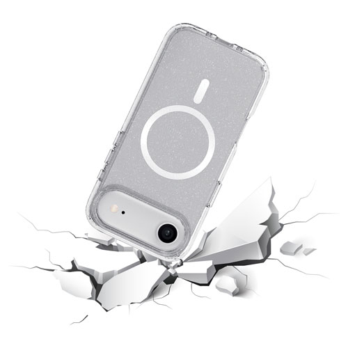 TUFF8 Glitz Fitted Hard Shell Case with MagSafe for iPhone Air - Glitter/Clear