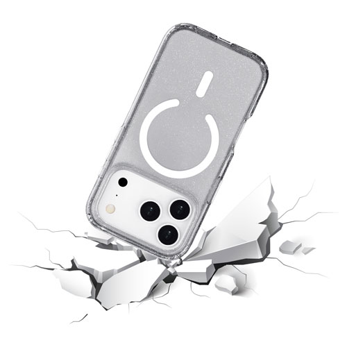 TUFF8 Glitz Fitted Hard Shell Case with MagSafe for iPhone 17 Pro - Glitter/Clear