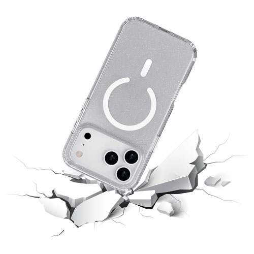 TUFF8 Glitz Fitted Hard Shell Case with MagSafe for iPhone 17 Pro Max - Glitter/Clear