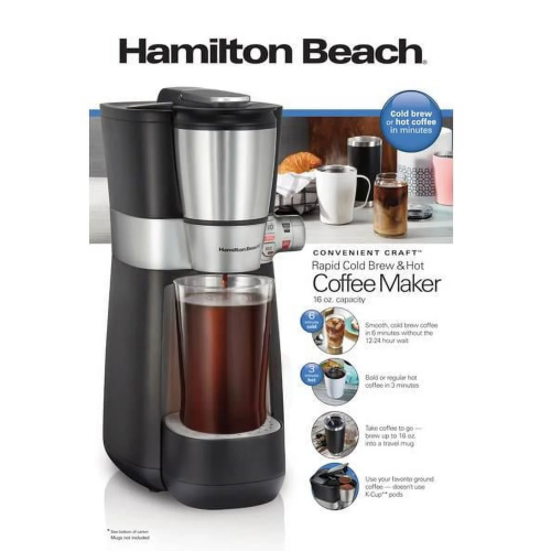 Cafetière à infusion à froid et chaude rapide 16&nbsp;oz #42501C de Hamilton Beach