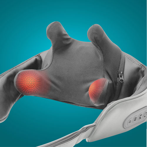 HoMedics Cordless Shiatsu Neck & Shoulder Massager with Heat - Grey