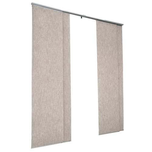 VEVOR 45.8 in to 86 in W Panel Track Blinds, Trimmable Panel Curtains Up to 96 in H, Vertical Blackout Panel Blinds for Sliding Doors, Patio Doors,