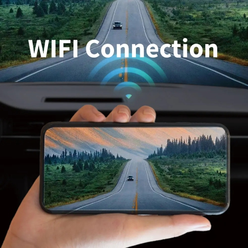 4K+1080P 2 Channel Dash Cam Wide Angle for Cars Front and Rear 128GB SD Card Included with Loop Recording, Wifi App, G-Sensor & 24/7 Parking Monitor