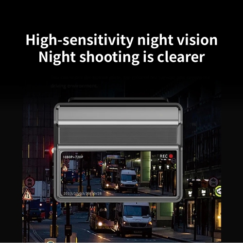 4K+1080P 2 Channel Dash Cam Wide Angle for Cars Front and Rear 128GB SD Card Included with Loop Recording, Wifi App, G-Sensor & 24/7 Parking Monitor