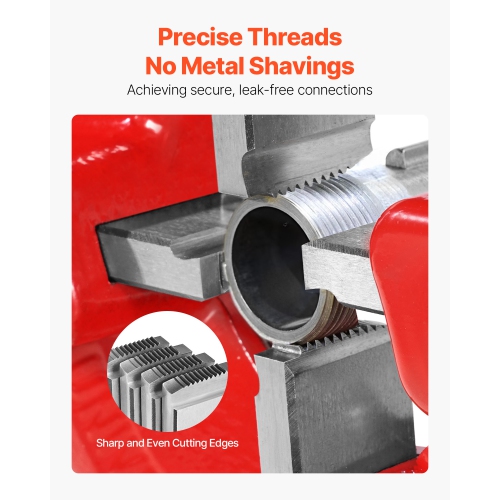 Matrices pour machine à enfiler VEVOR, 4 paquets, attaches pour tuyaux NPT 1/2"-3/4, attaches pour tuyaux HSS droitiers, têtes de dé universelles