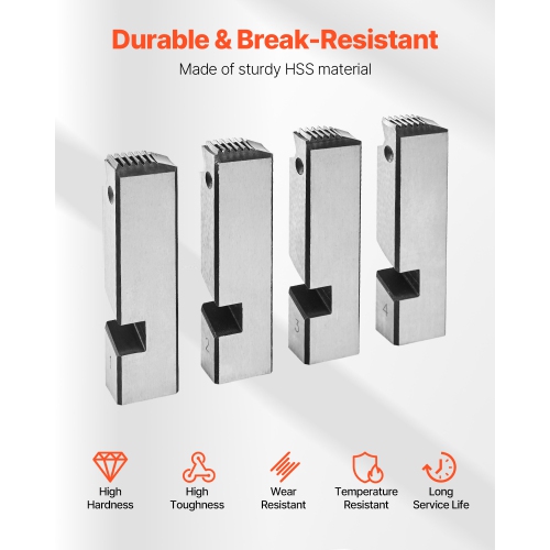 VEVOR 1"-2" NPT Threading Machine Dies, 4 Packs Pipe Dies, Right-Handed HSS Pipe Threading Dies, Fit VEVOR Integrated Pipe Threading Machines