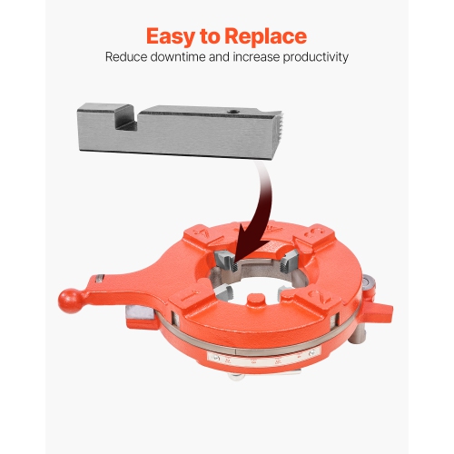 VEVOR 1"-2" NPT Threading Machine Dies, 4 Packs Pipe Dies, Right-Handed HSS Pipe Threading Dies, Fit VEVOR Integrated Pipe Threading Machines