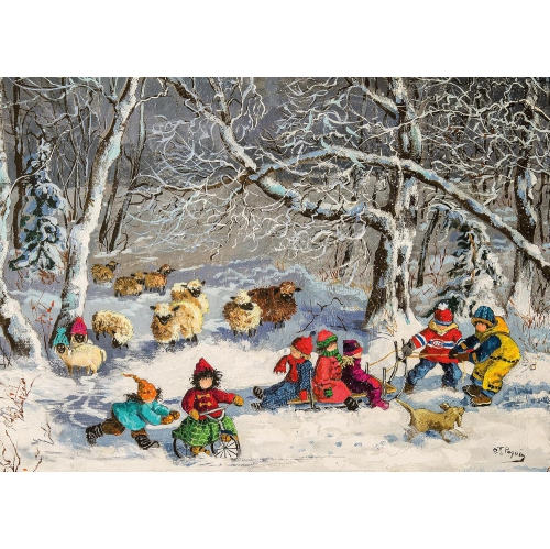 Clementoni - Puzzle 1000 morceaux - Pauline Paquin Collection - Nos amis le mouton