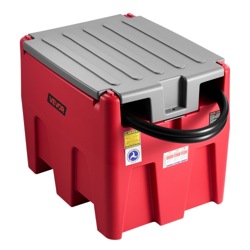 VEVOR 58 Gallon Portable Diesel & Gasoline Tank, 10 GPM Flow Rate, Diesel Fuel Tank with 12V Electric Transfer Pump, 13.1ft Hose, Auto Fueling