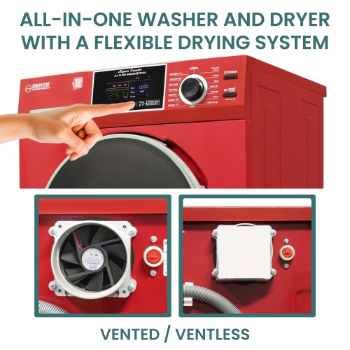 Equator All-in-One Washer Dryer VENTLESS/VENTED PET cycle 1.62cf/15lbs 110V