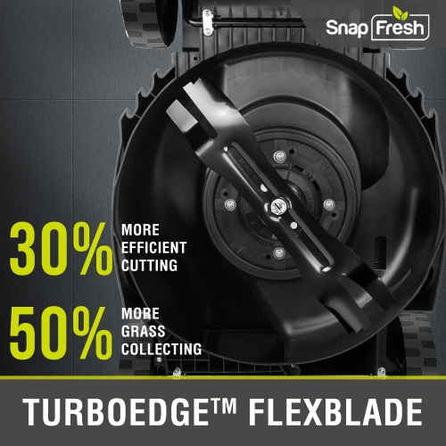 SnapFresh 40V Cordless Electric Lawn Mower 16 Inch Brushless Push Mower with Dual 4.0Ah Batteries and Fast Charger