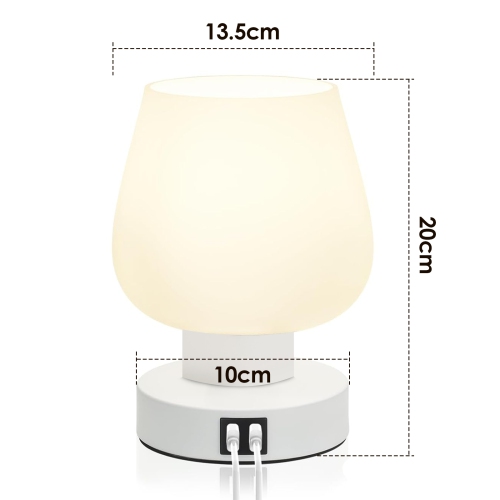 Bedside table touch lamp bedroom night light soft light reading lamp with USB interface suitable for bedroom living room