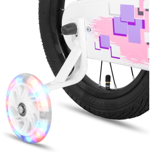 Vélo pour enfants de 14&nbsp;po Pluto de JOYSTAR avec roues d'entraînement lumineuses, vélo pour enfants pour filles de 2-7 ans, vélos pour enfants,