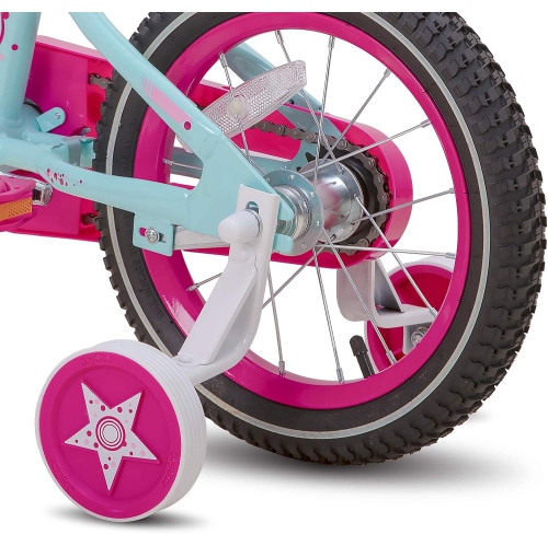 Vélo JOYSTAR Paris de 18&nbsp;po pour filles pour tout-petits et enfants de 3-8 ans, vélo pour enfants avec roues d'entraînement, siège et panier