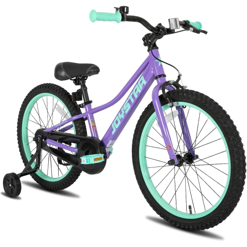 JOYSTAR NEO 20 Inch Kids Bike for Ages 6-10 Years Old Boys & Girls, 20 Inch Wheels Kids Mountain Bike with Training Wheels & Handbrake, Purple