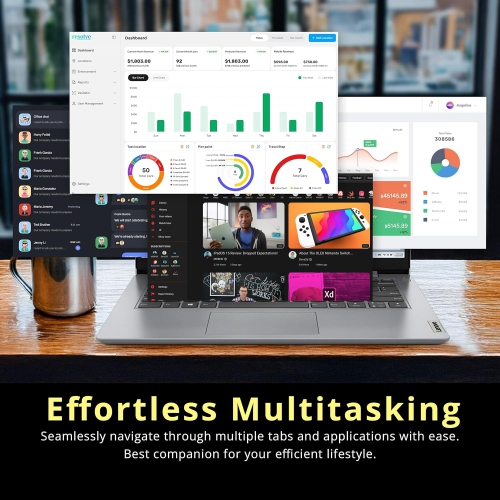 Lenovo IdeaPad 1 14" HD Laptop, Intel Celeron N4500, 1.38TB Storage, 8GB RAM, Intel UHD Graphics, 1 Year Office 365, Win 11 Pro, Grey