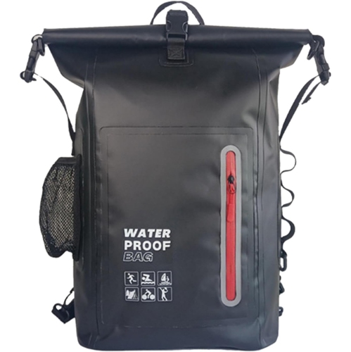 Sac à dos de rangement sec, sac à dos étanche, sac de voyage et de plein air, 25&nbsp;L de grande capacité, idéal pour l'extérieur, camping - noir