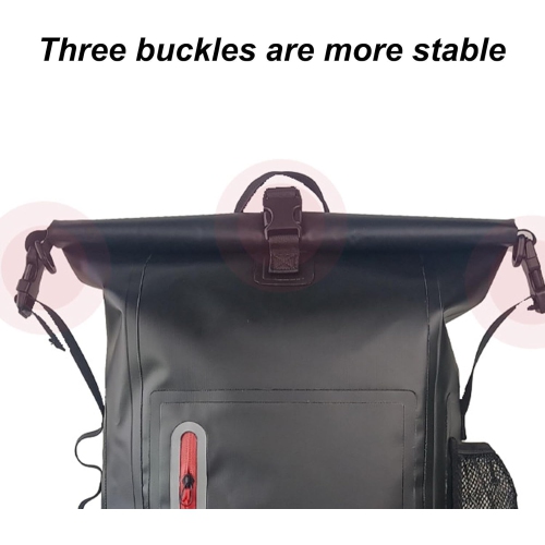 Sac à dos de rangement sec, sac à dos étanche, sac de voyage et de plein air, 25&nbsp;L de grande capacité, idéal pour l'extérieur, camping - noir