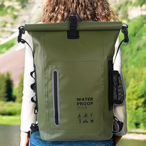Sac à dos de rangement sec, sac à dos étanche, sac d'aventure de voyage extérieur, 25 L de grande capacité, idéal pour le camping extérieur -