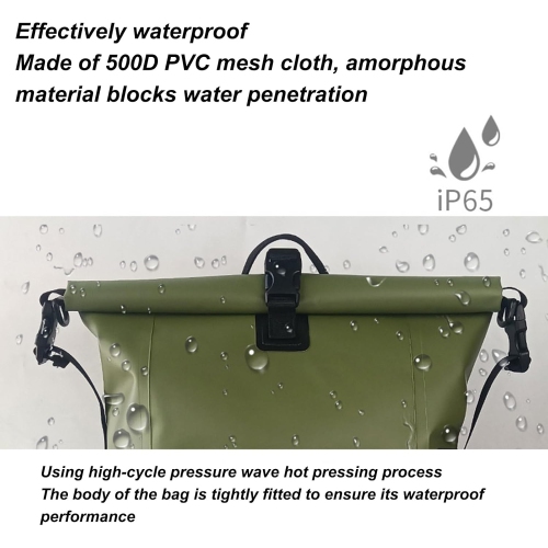 Sac à dos de rangement sec, sac à dos étanche, sac d'aventure de voyage extérieur, 25 L de grande capacité, idéal pour le camping extérieur -